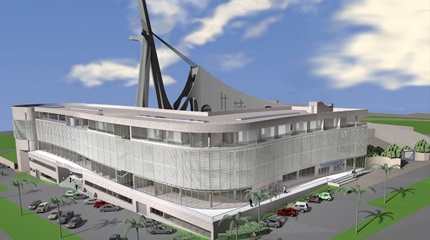 Project of the new shopping center in Abidjan, in area of the Cathedral Saint Paul Du Plateau
